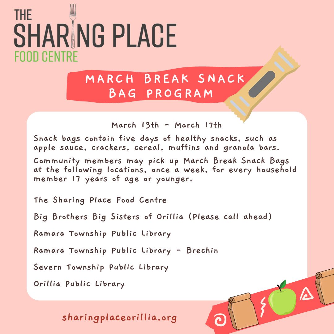 Pick up a snack bag for... - The Sharing Place Food Centre | Facebook