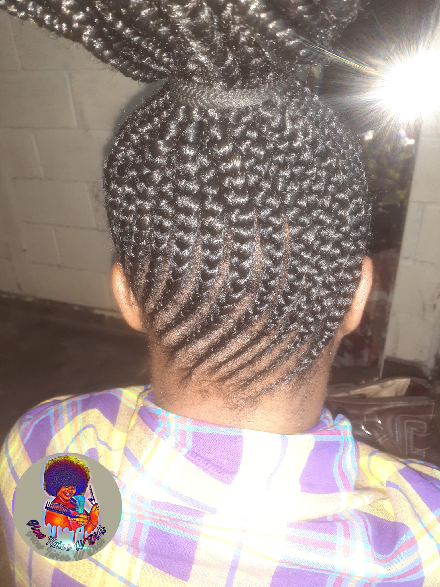 Model:Updo feed-in cornrows W curly... - Glow Twice W Didi | Facebook