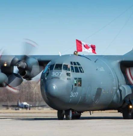 OILER41 a CC-130H of the Royal Canadian Air Force through the Mach Loop ...
