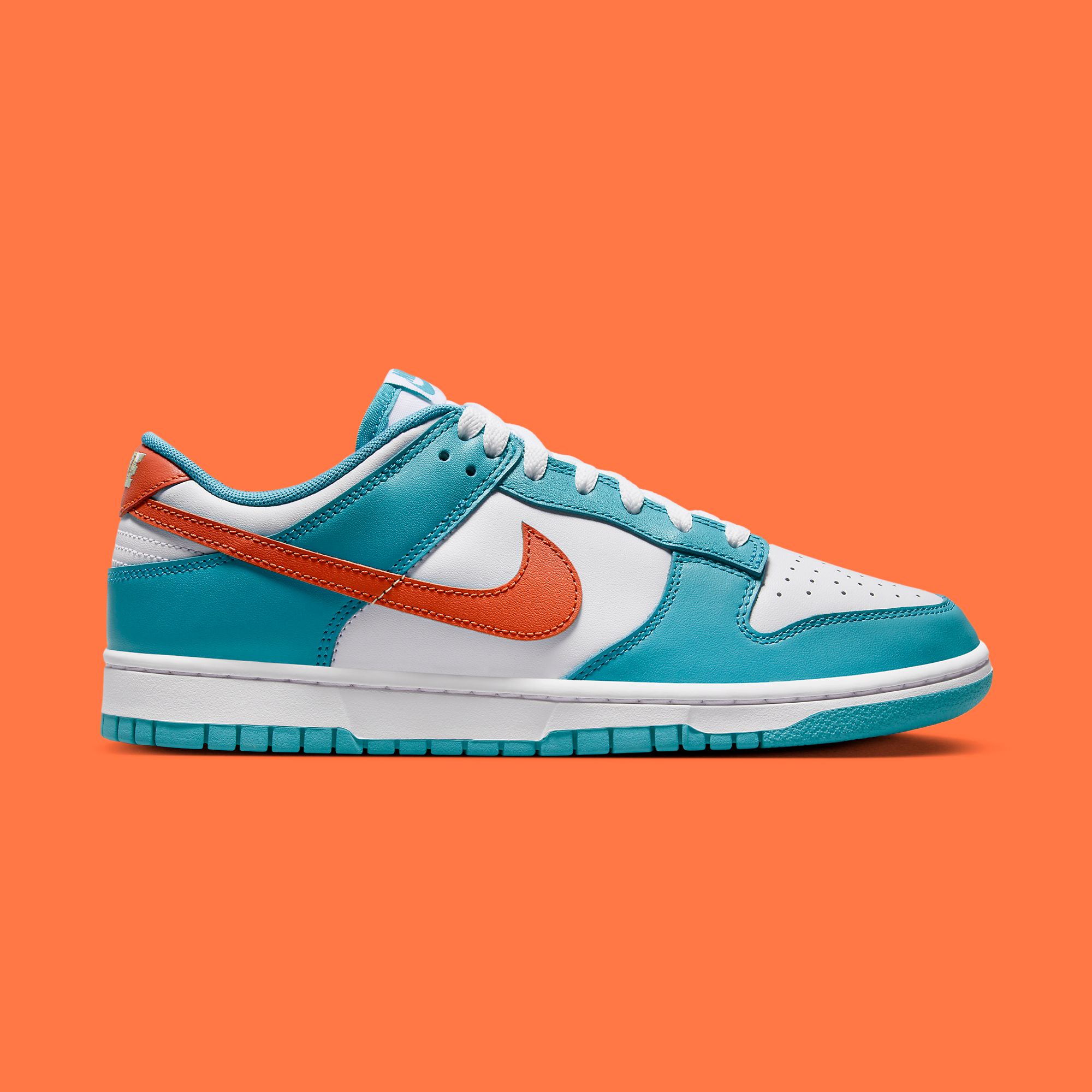 Detailed Look at the Nike Dunk Low “Miami Dolphins” that is now 