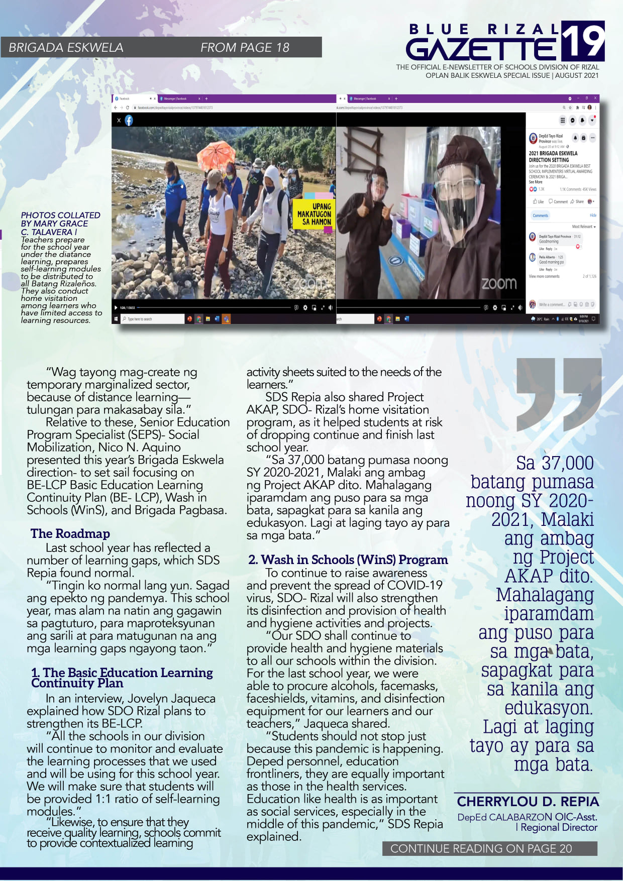 DepEd Tayo Rizal Province - LOOK: Blue Rizal Gazette's Oplan Balik ...