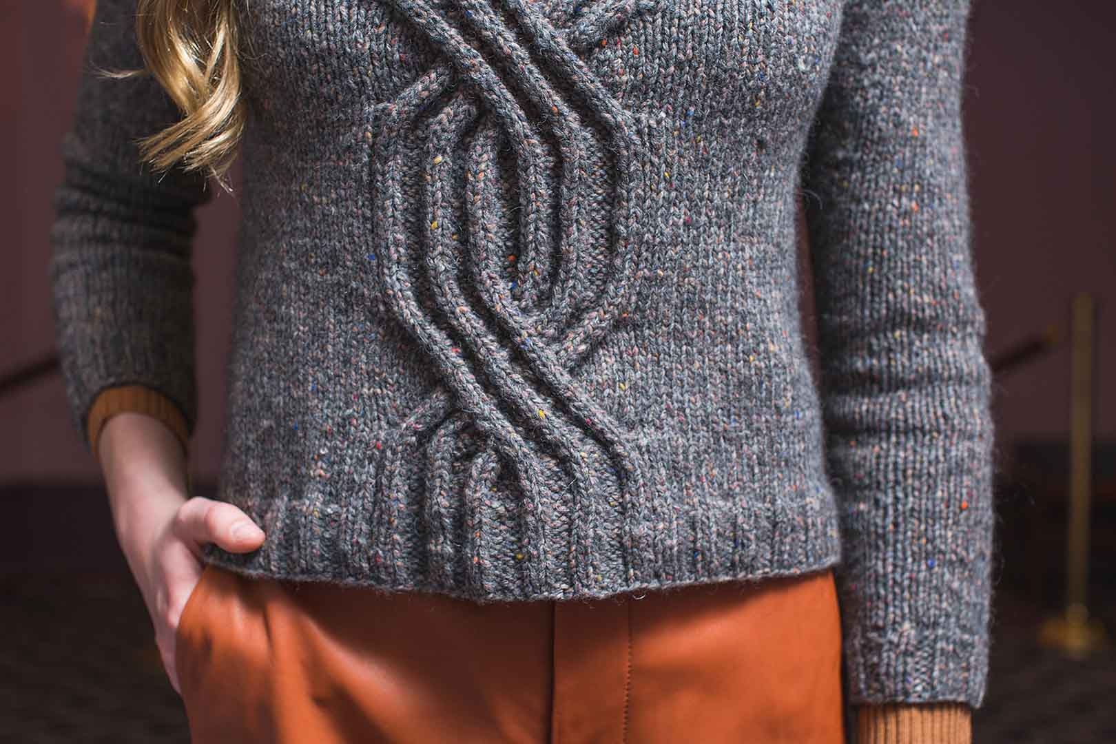 Ouroboros yoked sweater knitting pattern