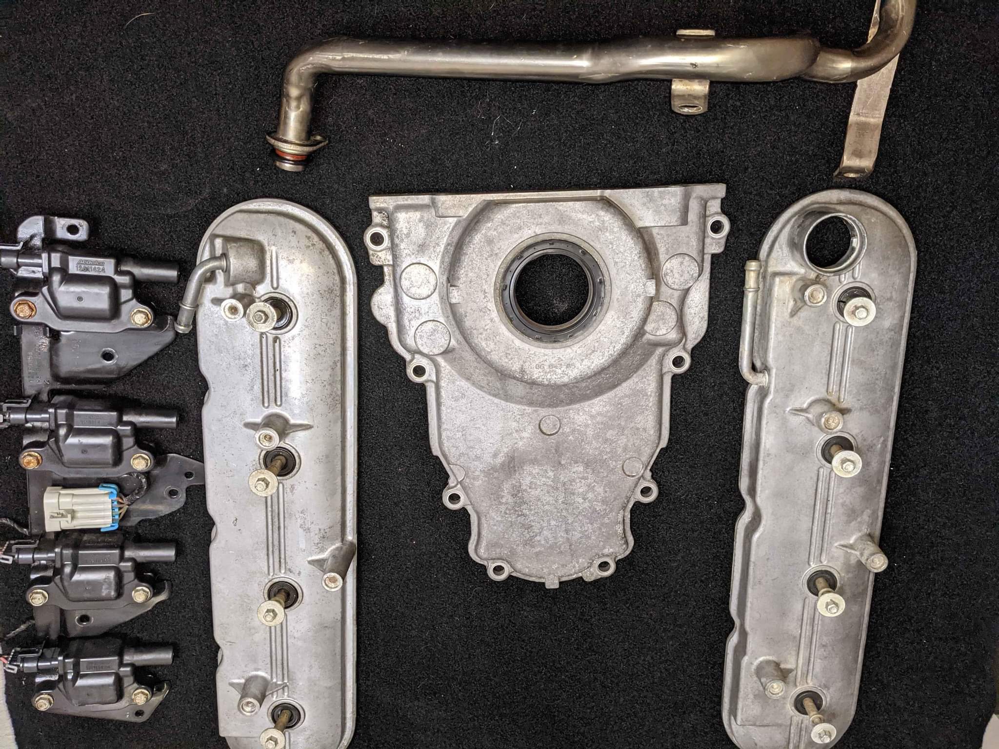 FBody LS1 Parts Lot Coils Valve Covers Timing Cover And Fbody Oil Pan