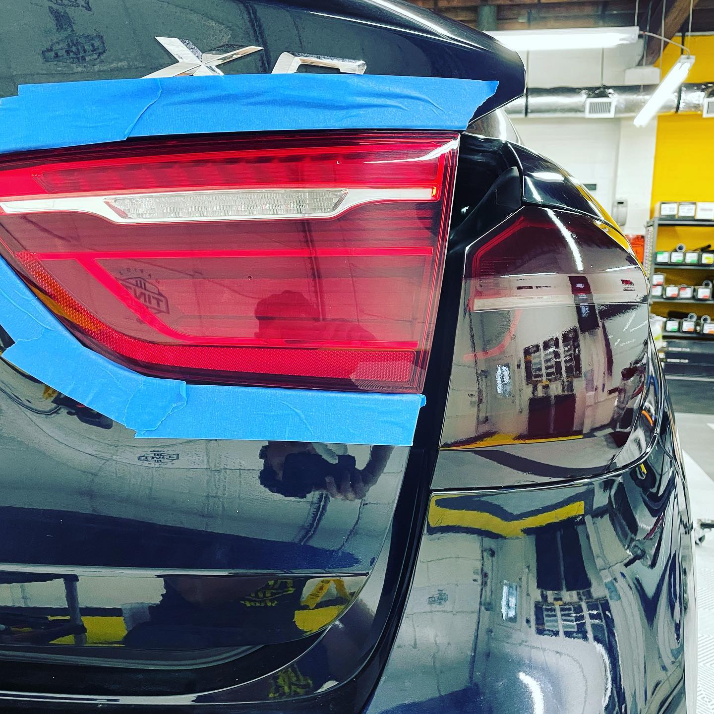 BMW X6, tail light LUXE tint 😎 before... - Mario's Tint Shop