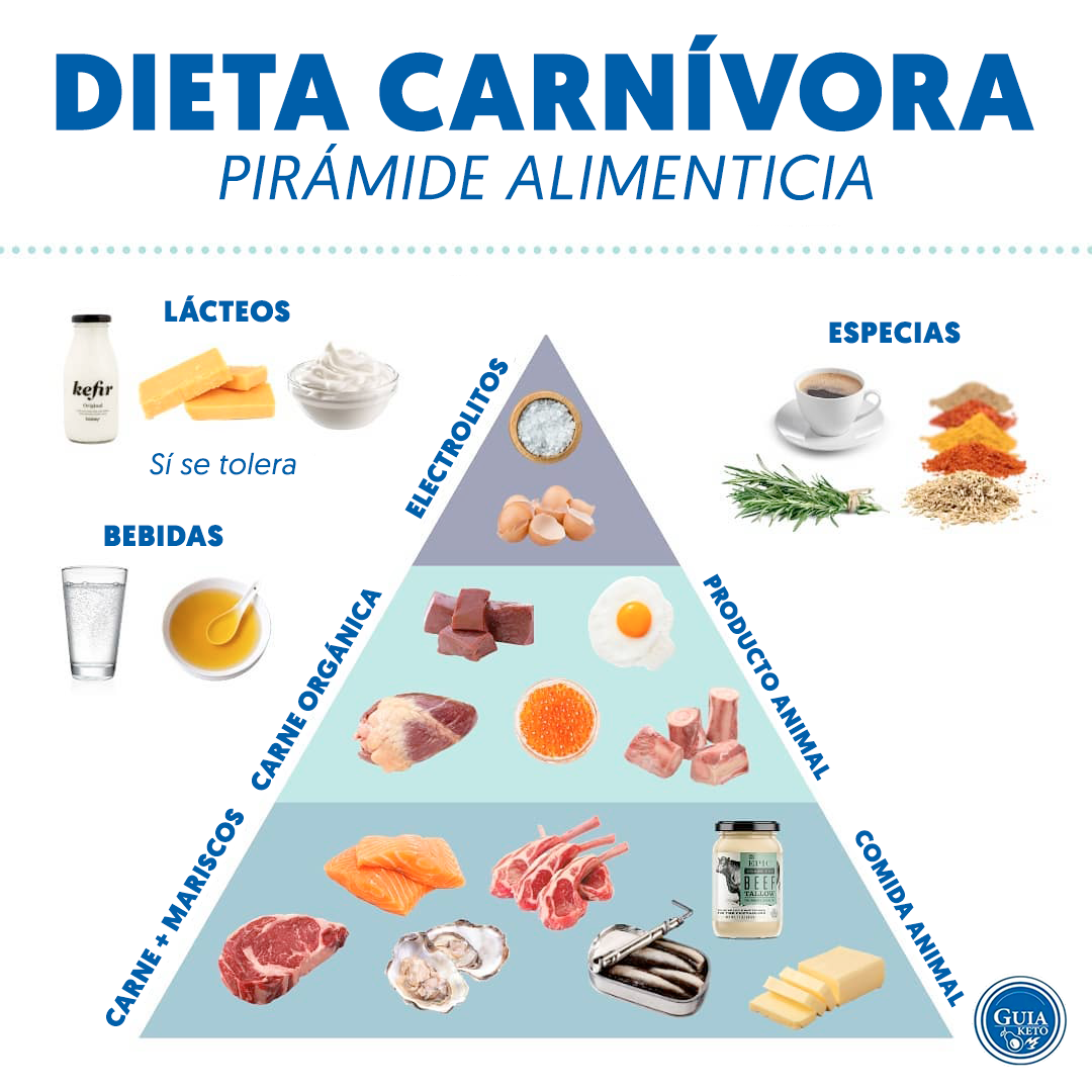 Guía Keto - La pirámide alimenticia de la dieta carnívora... | Facebook