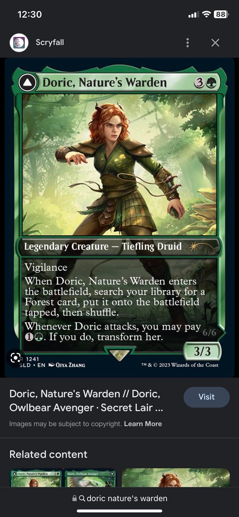 doric mtg card Doric, Nature's Warden and Forge from Dungeons Commander Deck Of The Week: