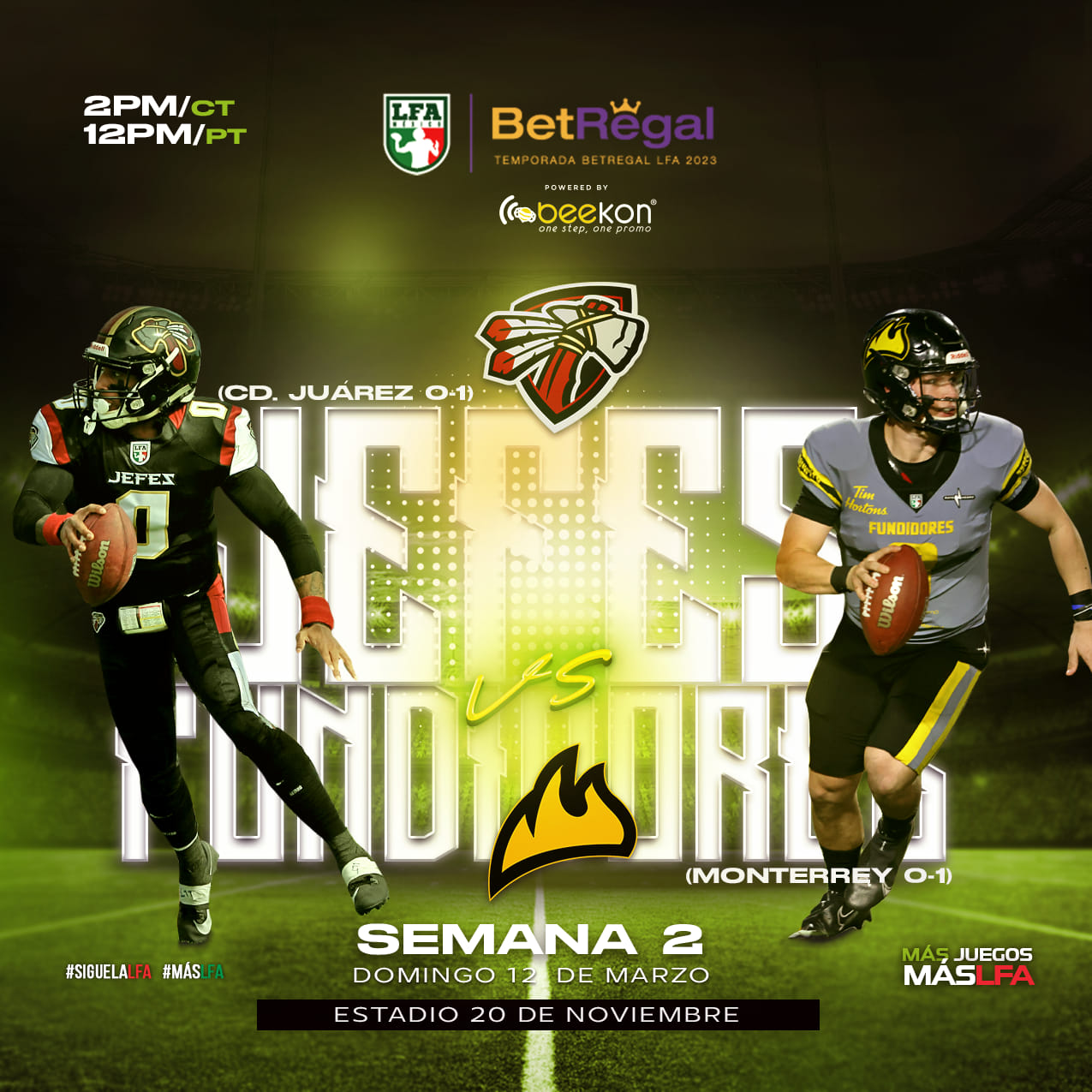 Liga de Futbol Americano Profesional LFA - #AficiónLFA . El domingo ...