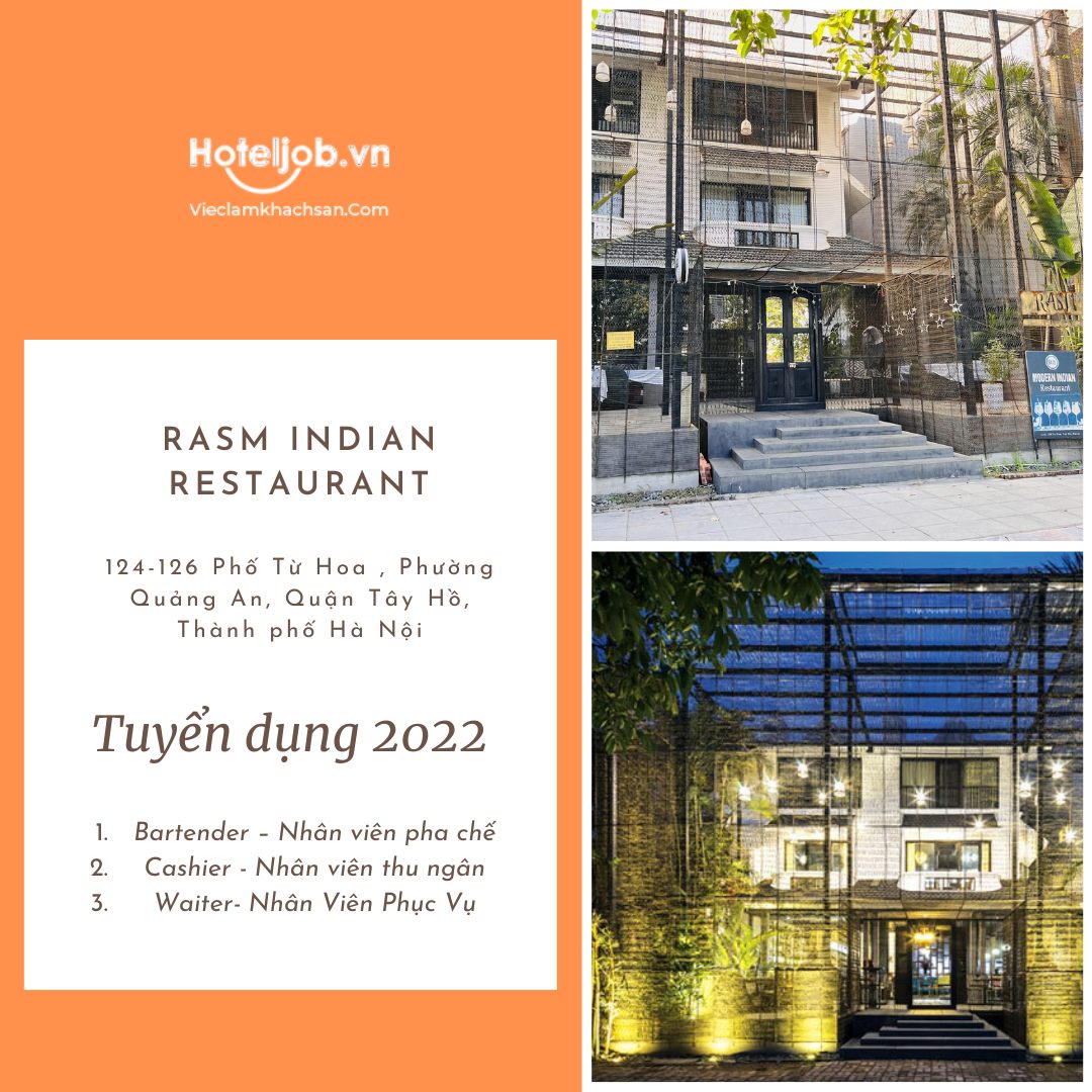 Hoteljob.vn - 🔥🔥[TUYỂN GẤP]🔥🔥 RASM INDIAN RESTAURANT...