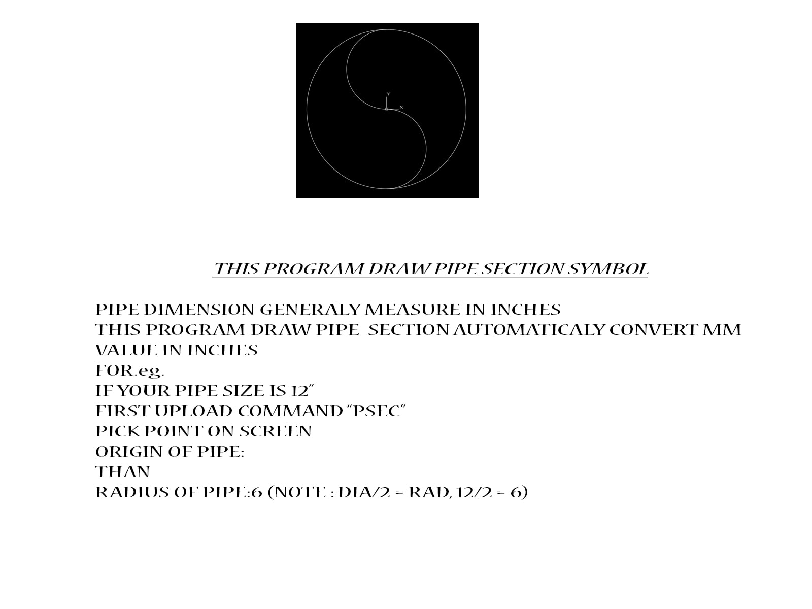 2D - (defun c:psec (/ origin rad i-rad half-r origin-x origin-y os ...