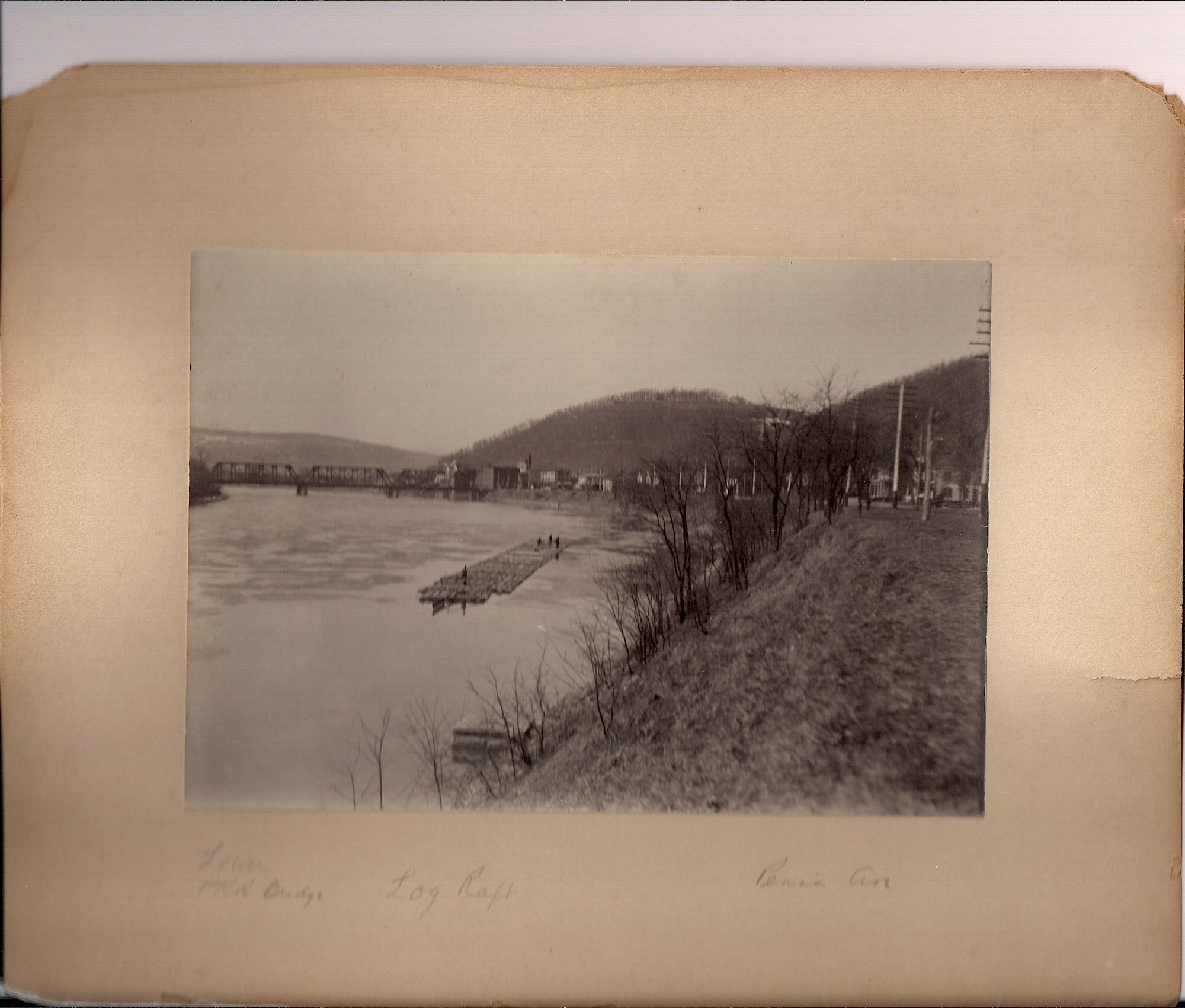 Warren County Historical Society - A lumber raft on the Allegheny, a ...