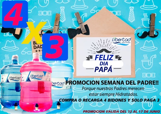 AGUA Libertad - ¡FELIZ DIA PAPÁ!🎉 Porque Papá merece estar... | Facebook
