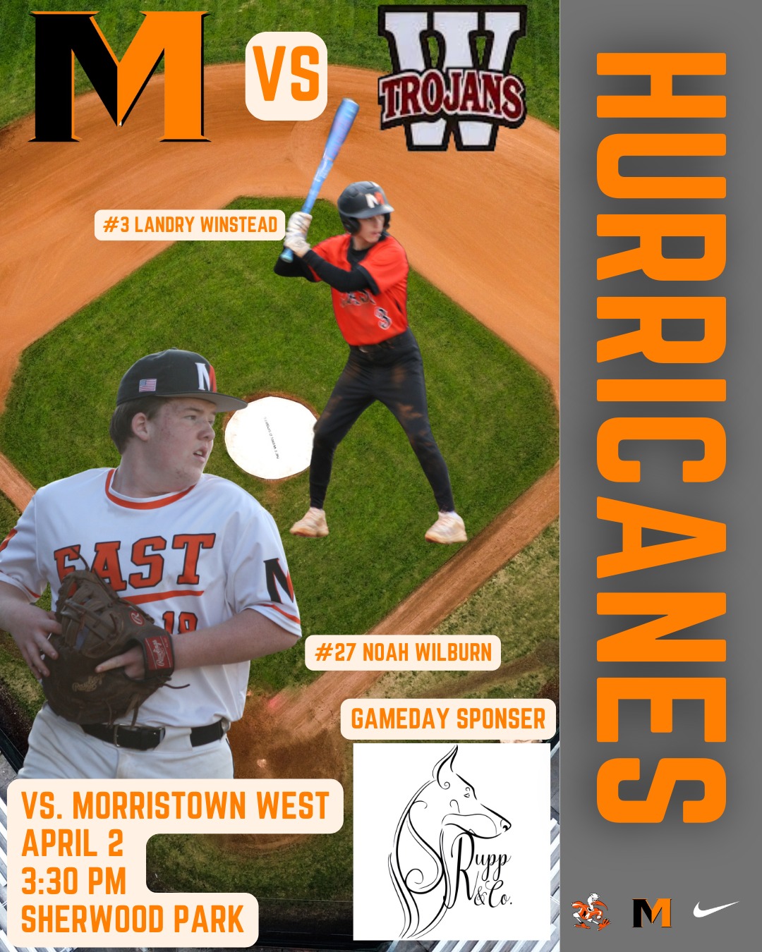 Morristown - 🔶Gameday🔶 🆚Morristown West 🏟️Sherwood Park ⏰3:30 | Facebook