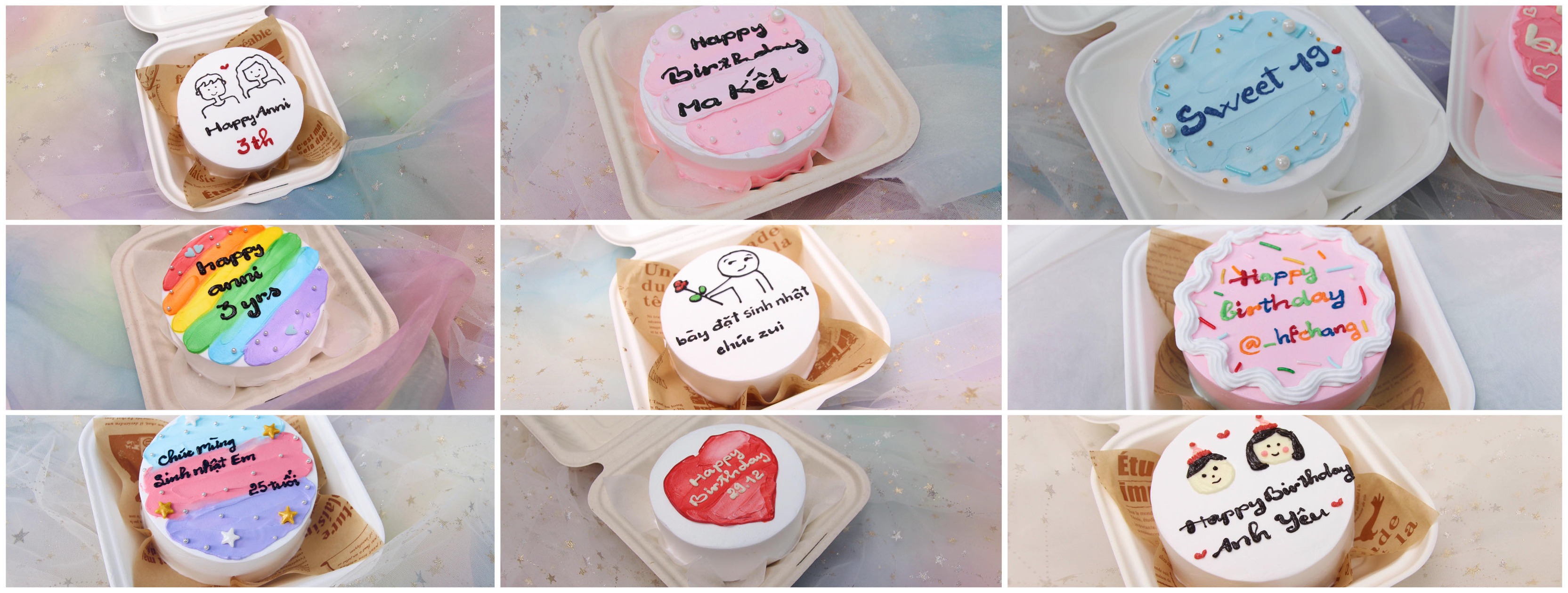 Bánh sinh nhật... - Bánh sinh nhật Bento Hàn Quốc Sweet Cakes