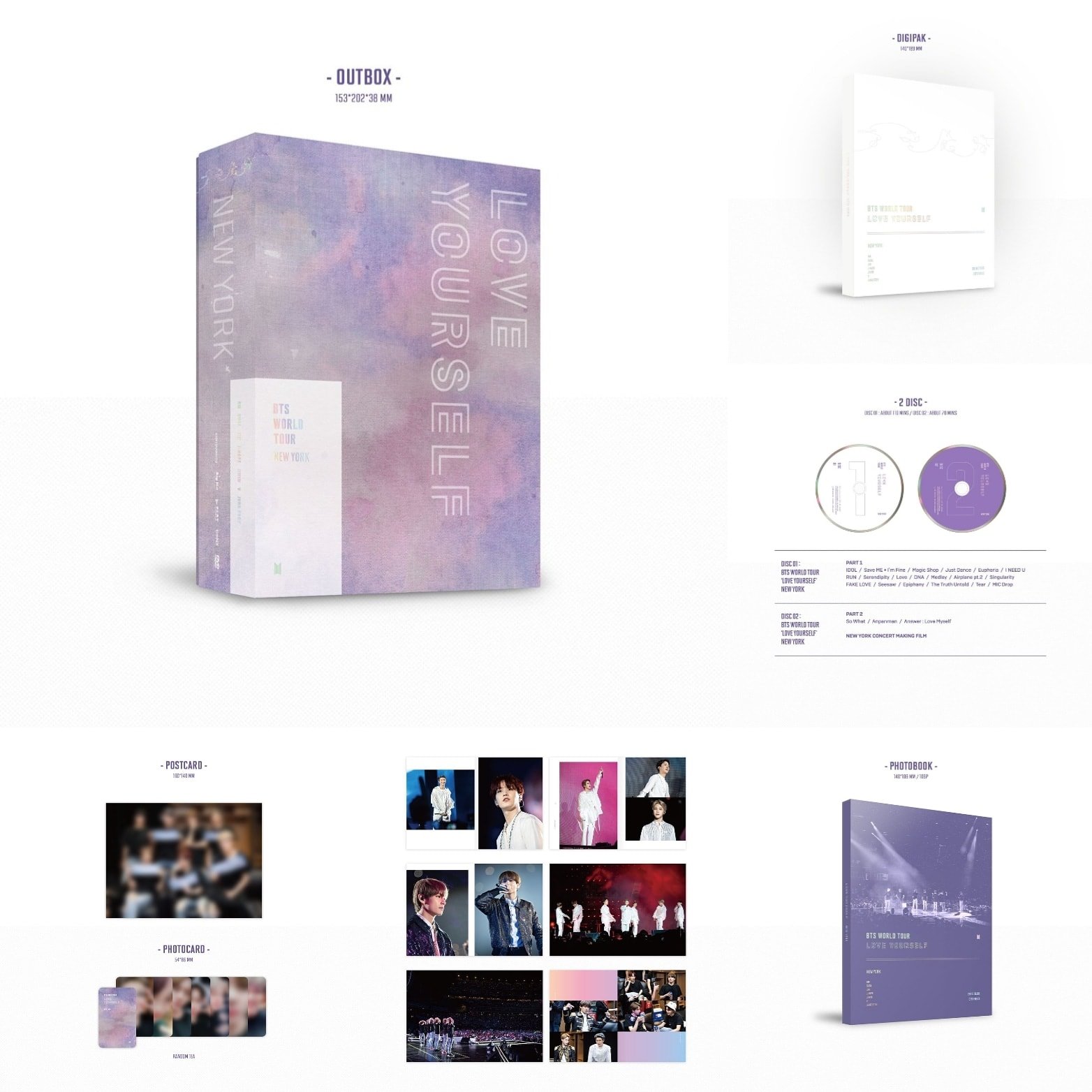 PREORDER] BTS' LOVE YOURSELF DVD IN NEW YORK(PURPLE) AND EUROPE