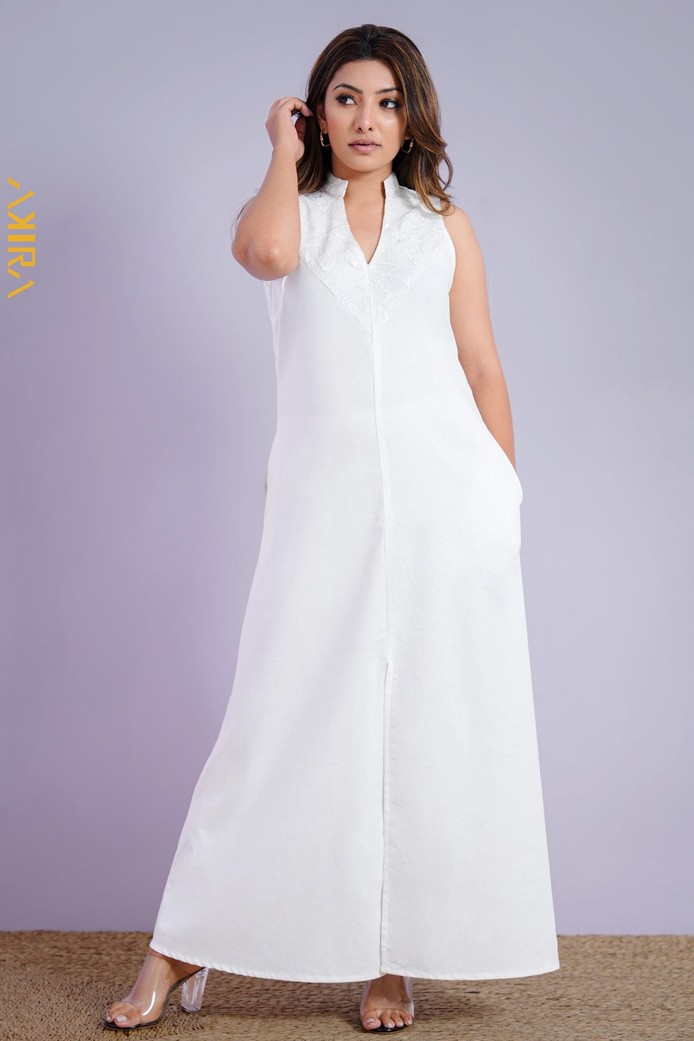 A&S / V-neck long dress
