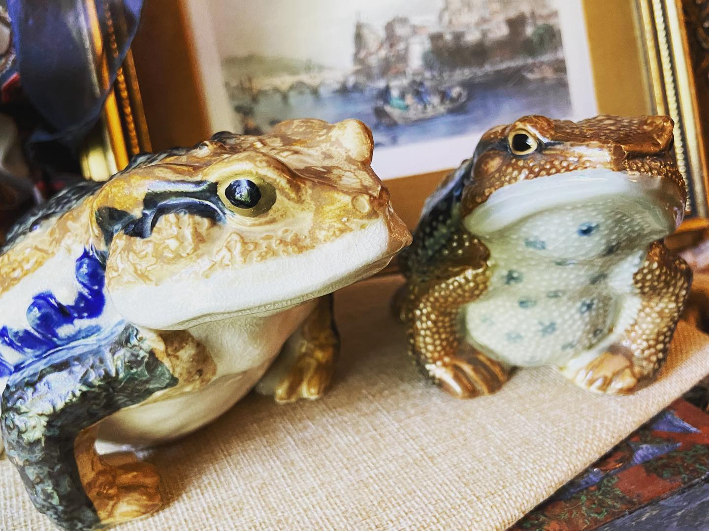 Vintage Japanese Carved Wood Frog from Habitat Restore
