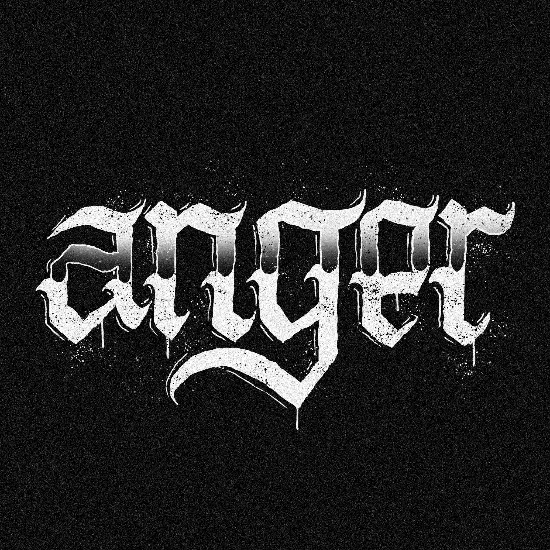 Blast - Anger Custom Letters . . . . . #blackletter...