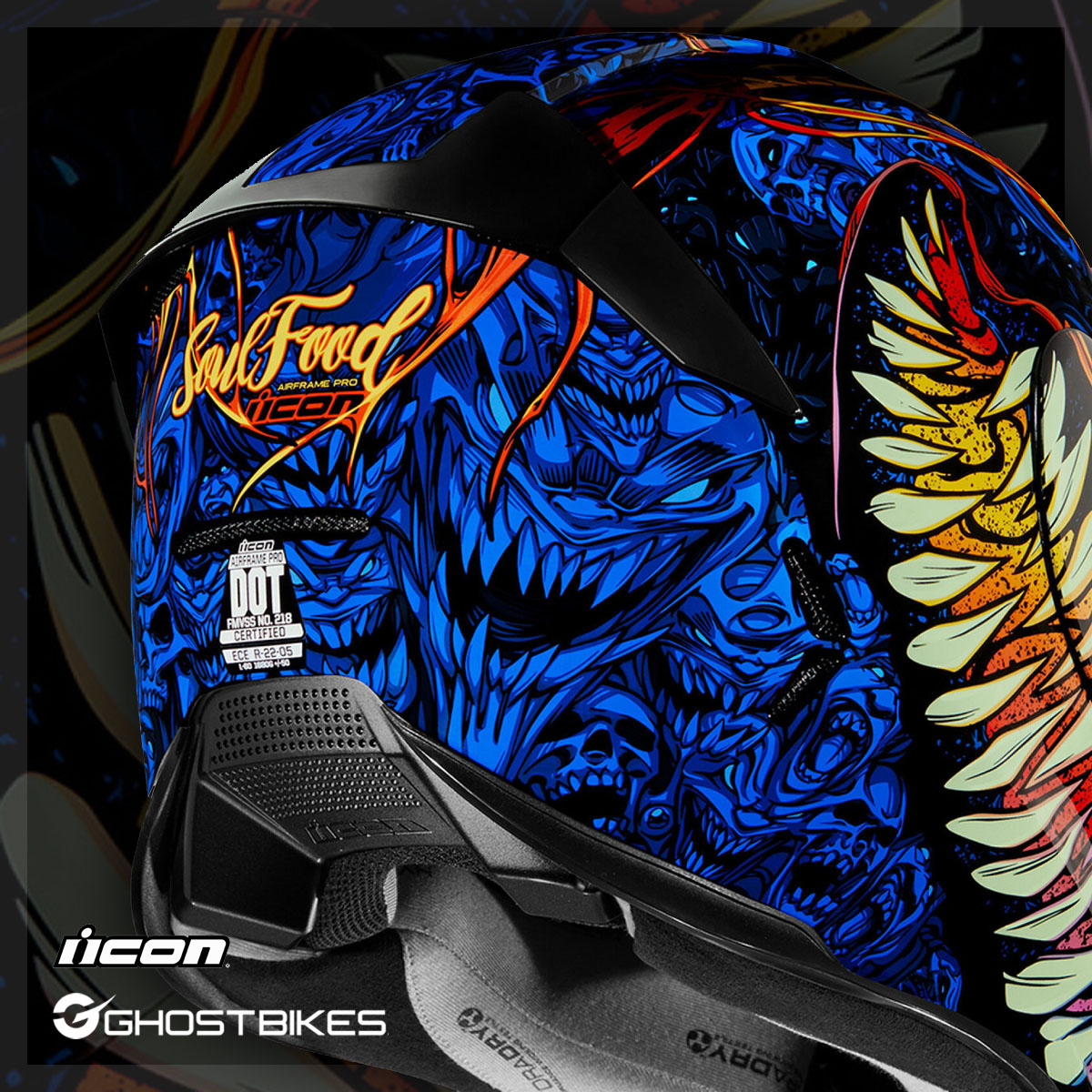 icon airflite good fortune helmet large Airframe Pro - Soul Food - Blue Do you like the helmet ICON Airflite Helmet - Edo
