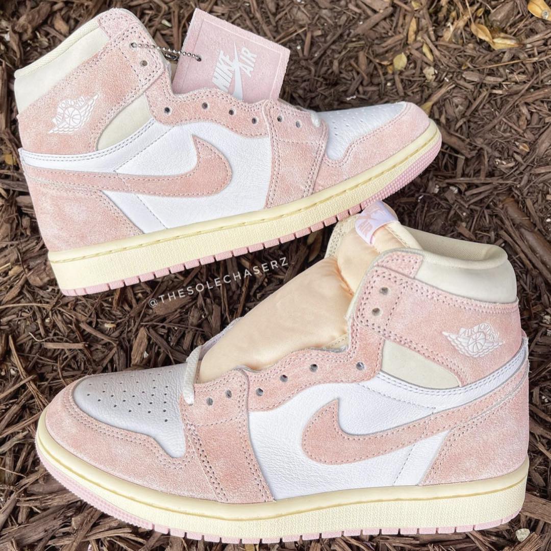 More looks at the Air Jordan 1 High OG “Washed Pink” releasing in