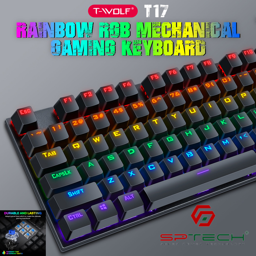 Sptech.vn - KEYBOARD T-WOLF T17 Phím cơ(Phím cơ,104 keys,...