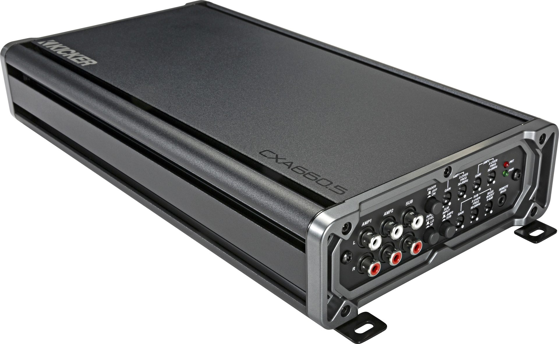 What are the specs and power ratings of the Kicker ZX700.5 amplifier?