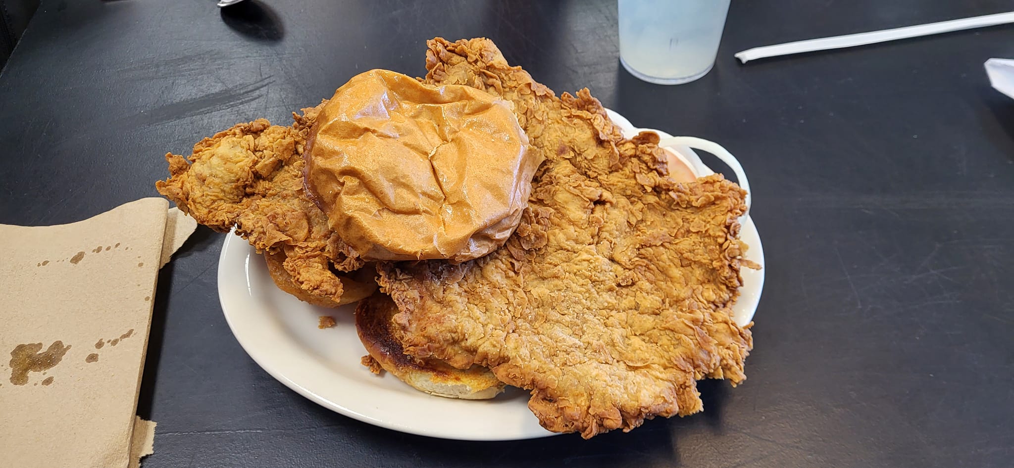 Pork tenderloin sandwich at Motorheads Bar and Grill
