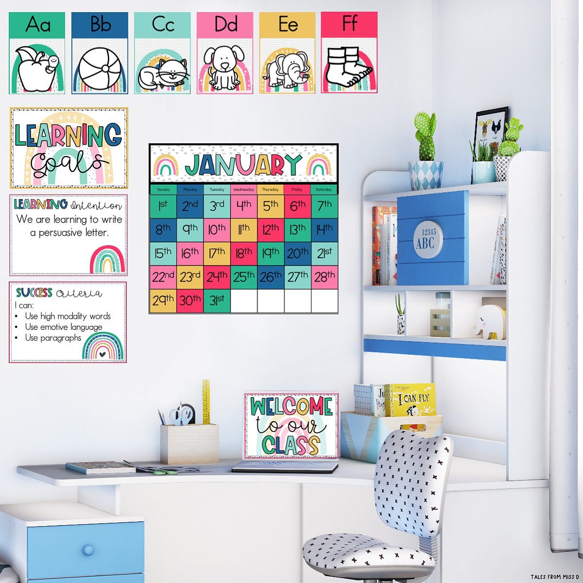 New Bright Boho Rainbow Classroom... - Tales From Miss D
