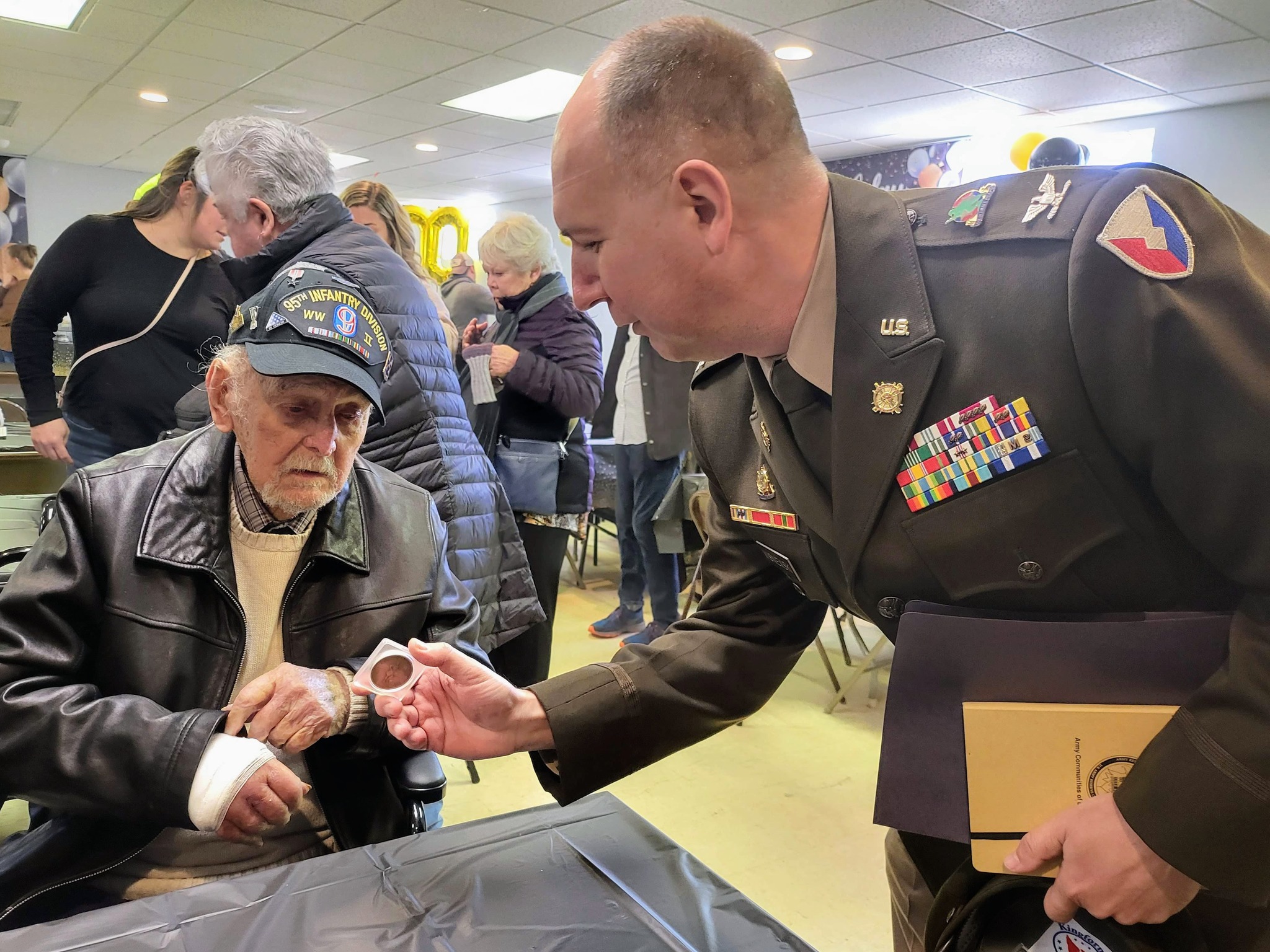 Joint - U.S. Army Col. Mitchell Wisniewski thanks World War II veteran ...