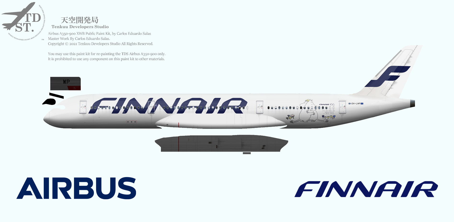 Finnair's brand-new Airbus A350-900 has been spotted at the Airbus