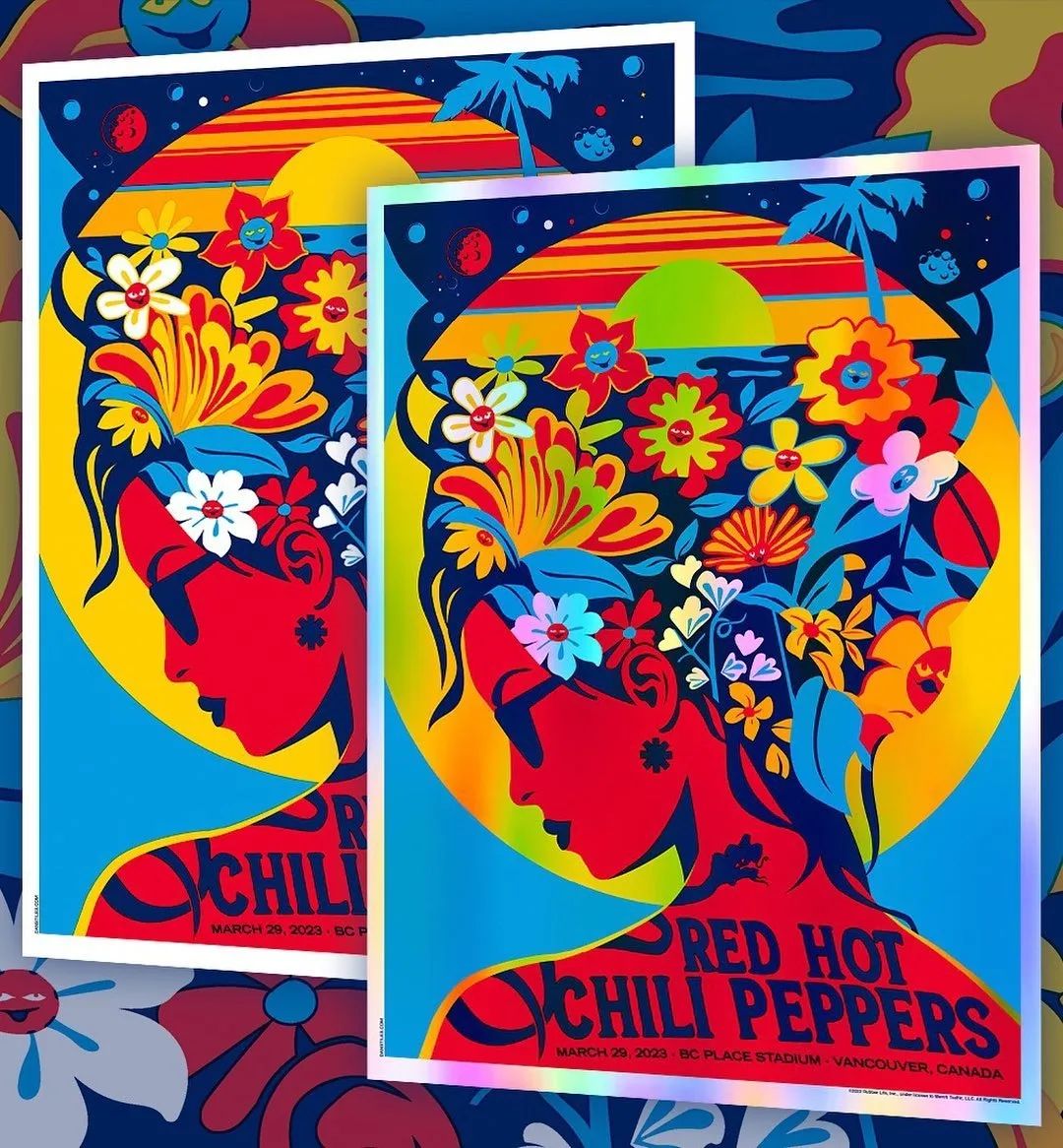 Frank Kozik's Red Hot Chili Peppers poster with Sharon