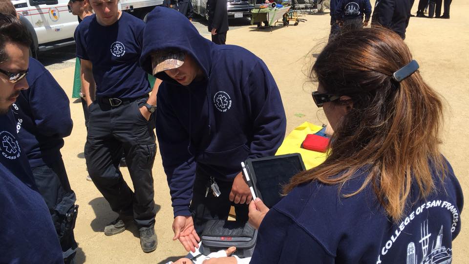 City - Paramedic program director Megan Corry conduct an actual skills ...
