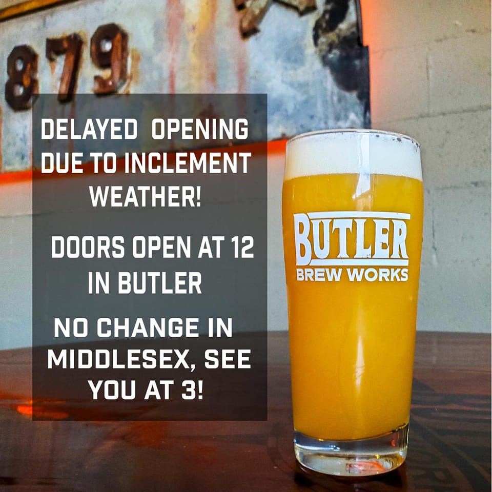 ️ Delayed opening today! ️ We are... - Butler Brew Works