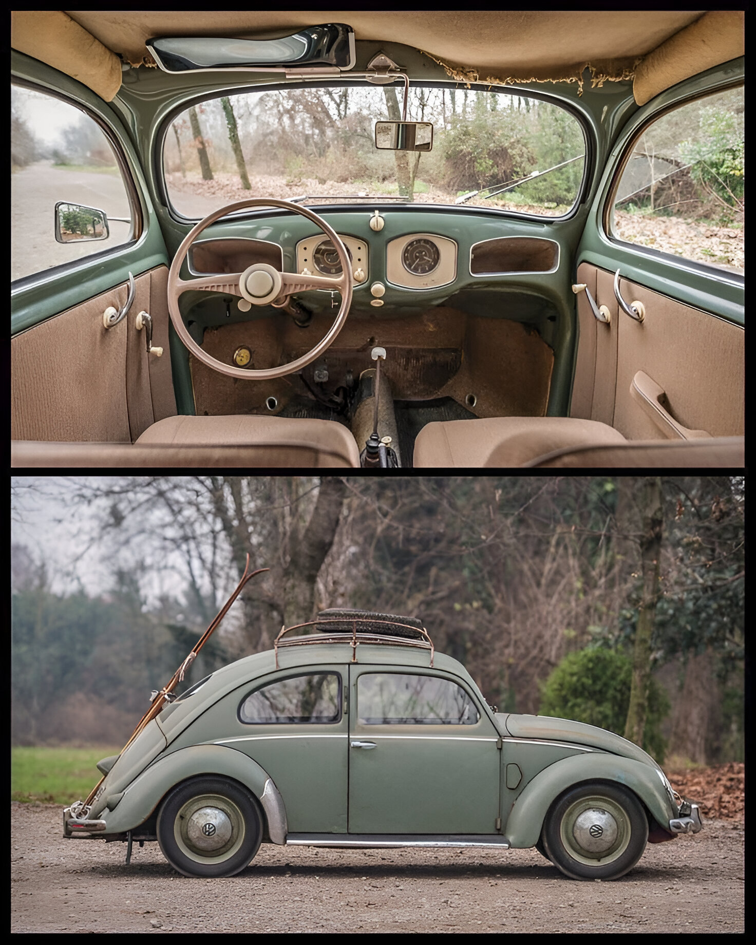 1953 Volkswagen Beetle Deluxe split-window classic car
