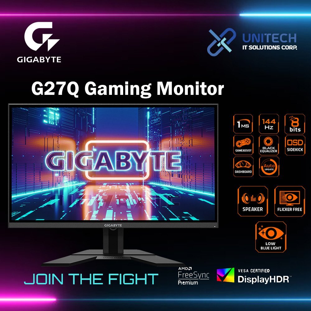 Unitech - BRAND NEW GIGABYTE G27Q 144HZ GAMING MONITORFOR SALE ‼ 🛒BUY ...
