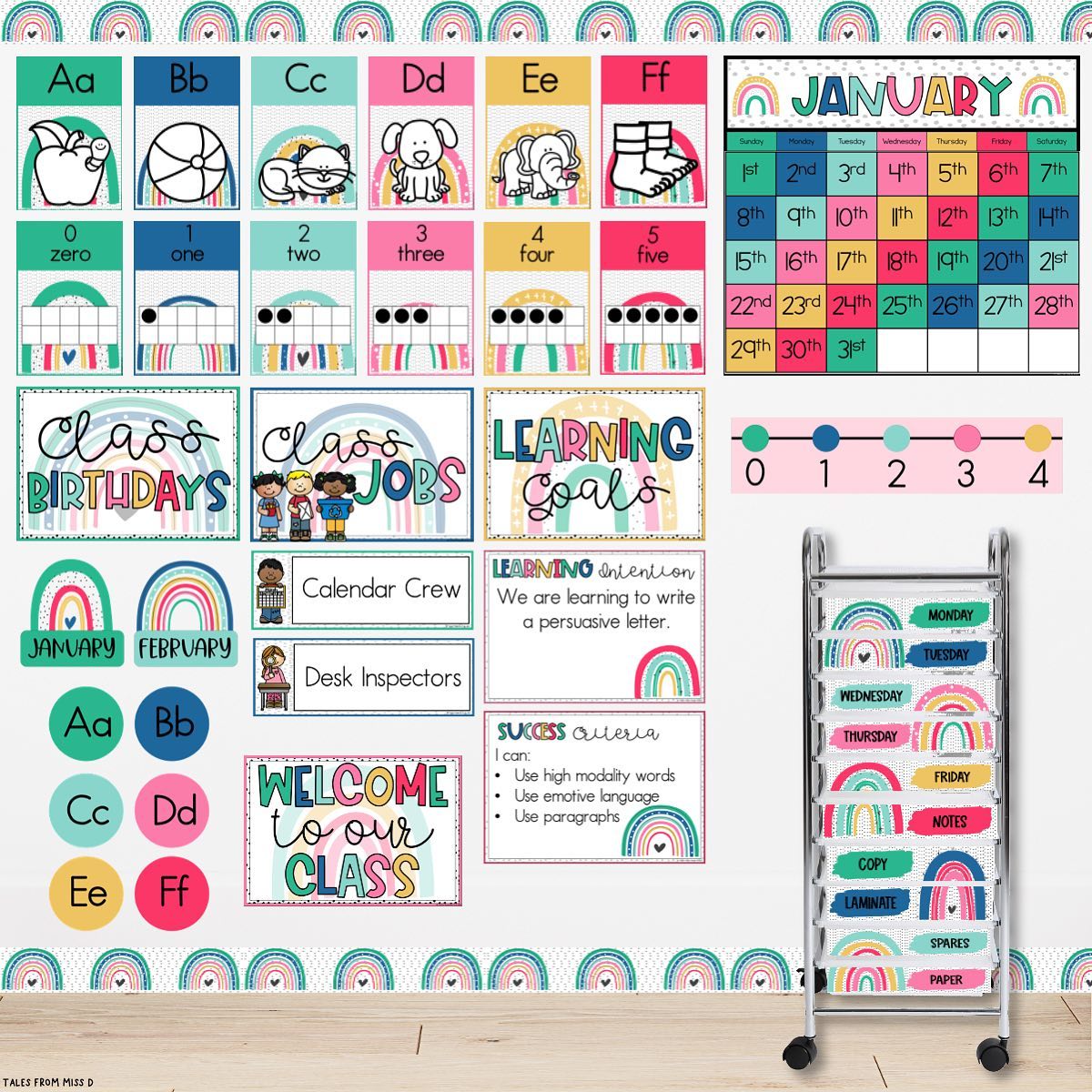 New Bright Boho Rainbow Classroom... - Tales From Miss D