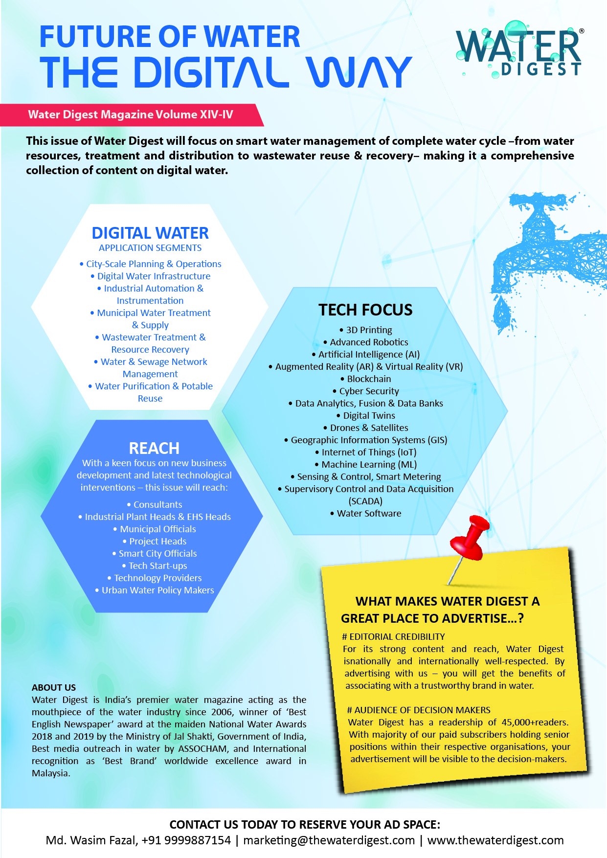 Water Digest - Water Digest magazine's next issue focuses...