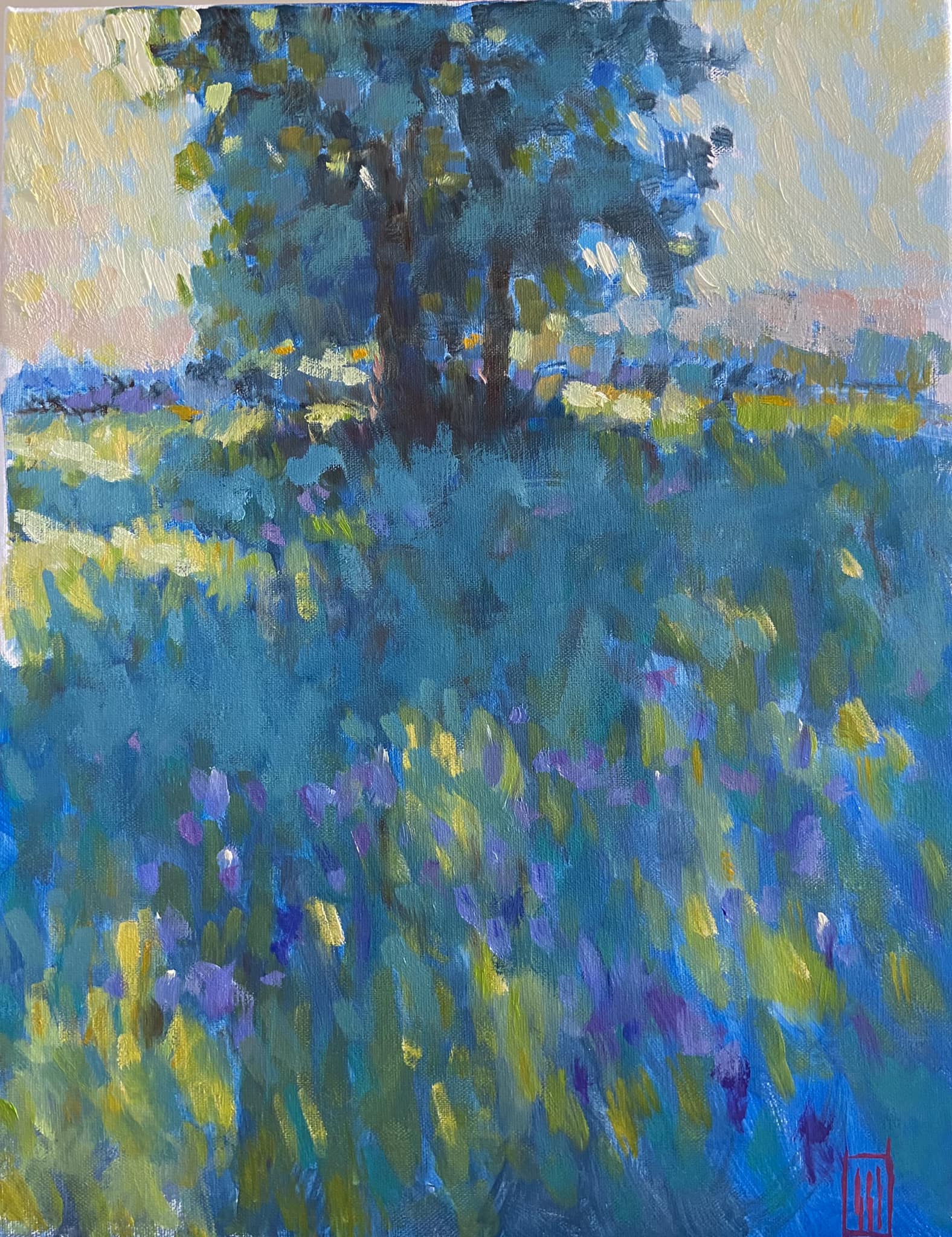 Oil portrait of Blue on 9x12 panel