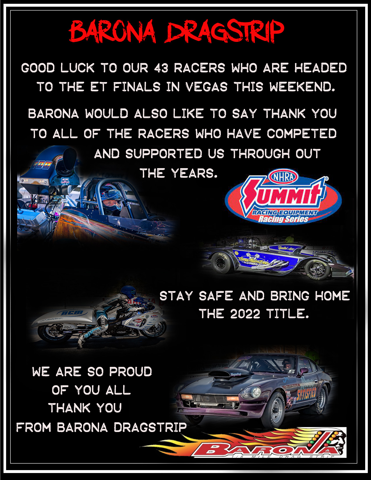 Please help me give warm wishes to... - Barona 1/8 Mile Drags | Facebook