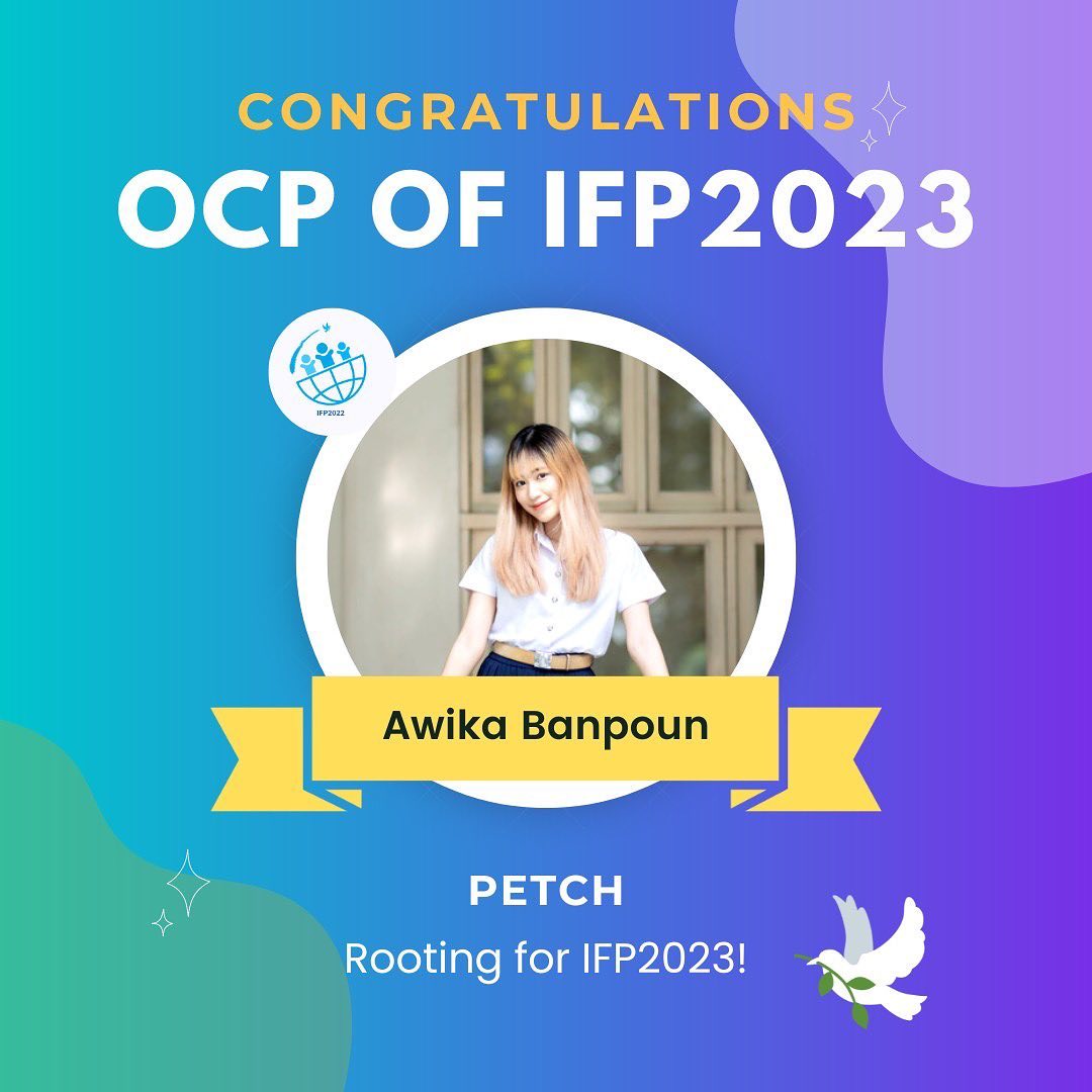 MC - Congratulations to Petch (Awika Banpoun), an official OCP of ...