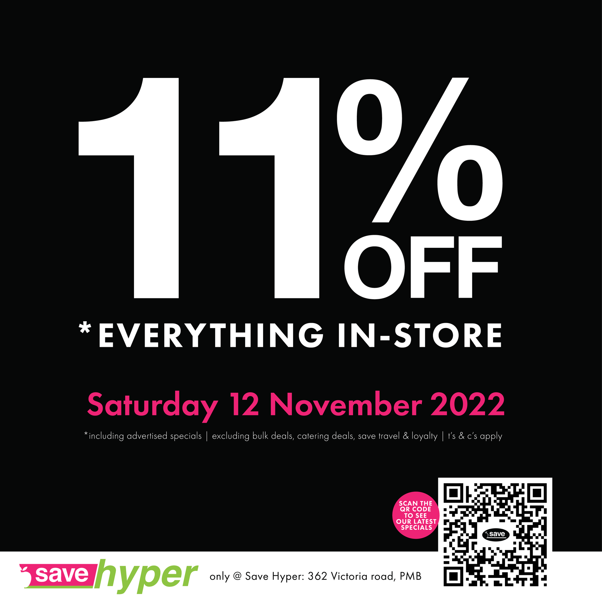 Save Hyper - 11% off everything* in-store SATURDAY 12 November 2022 ...