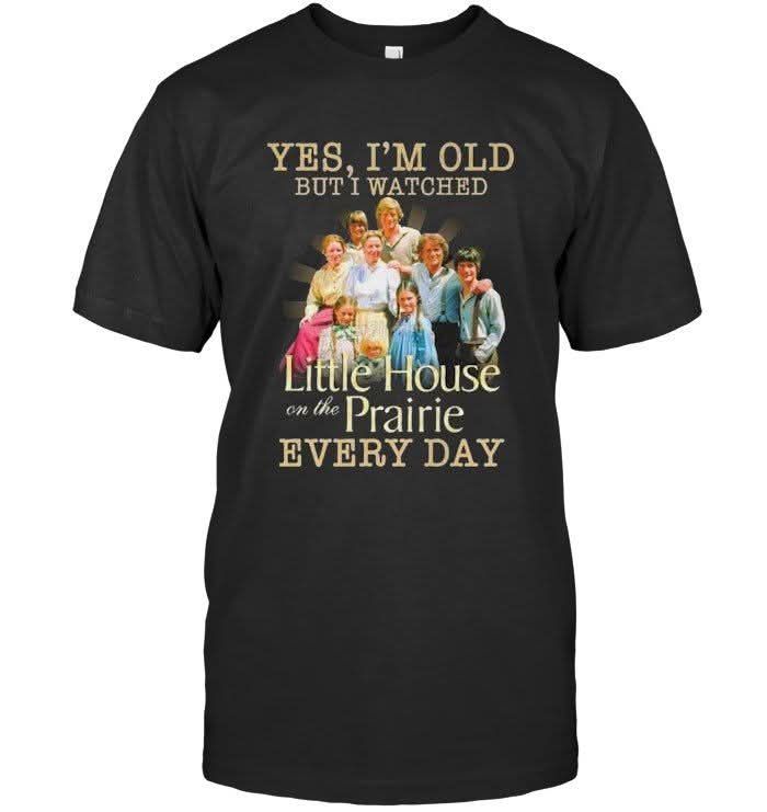 T-Shirt Unisex 50th Anniversary Little House On The Prairie - Coton 100% (Noir, Toutes Tailles, Personnalisable)
