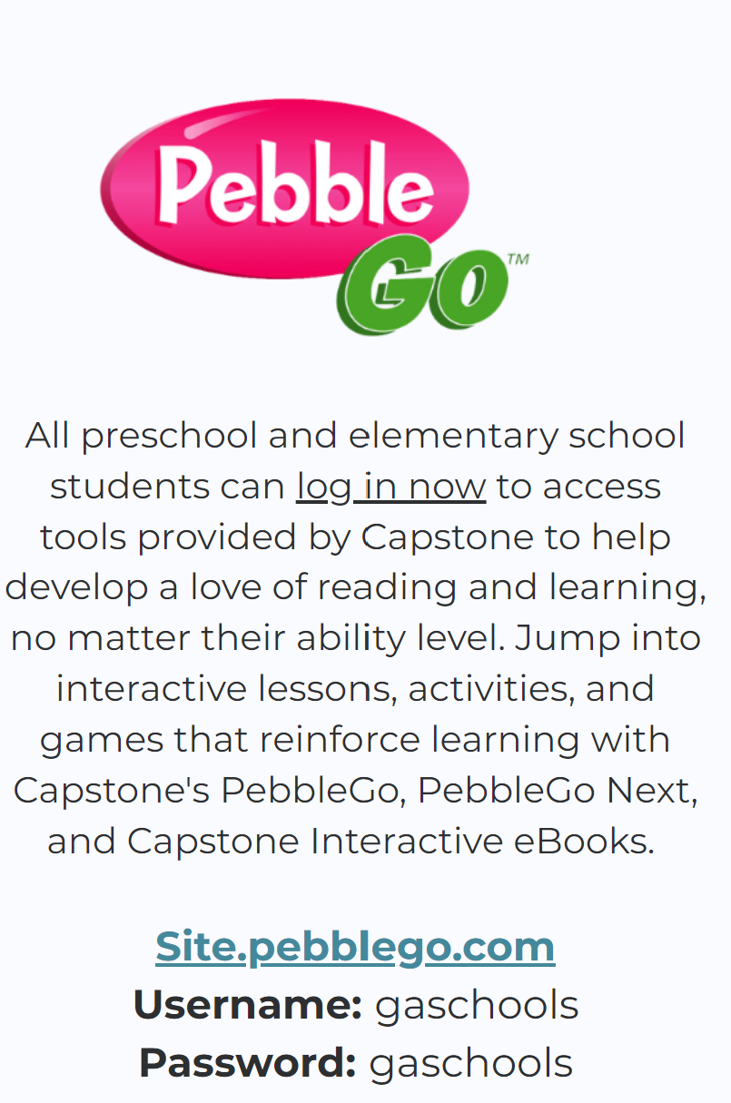 Check out PebbleGO! Go to... - Winder Public Library | Facebook