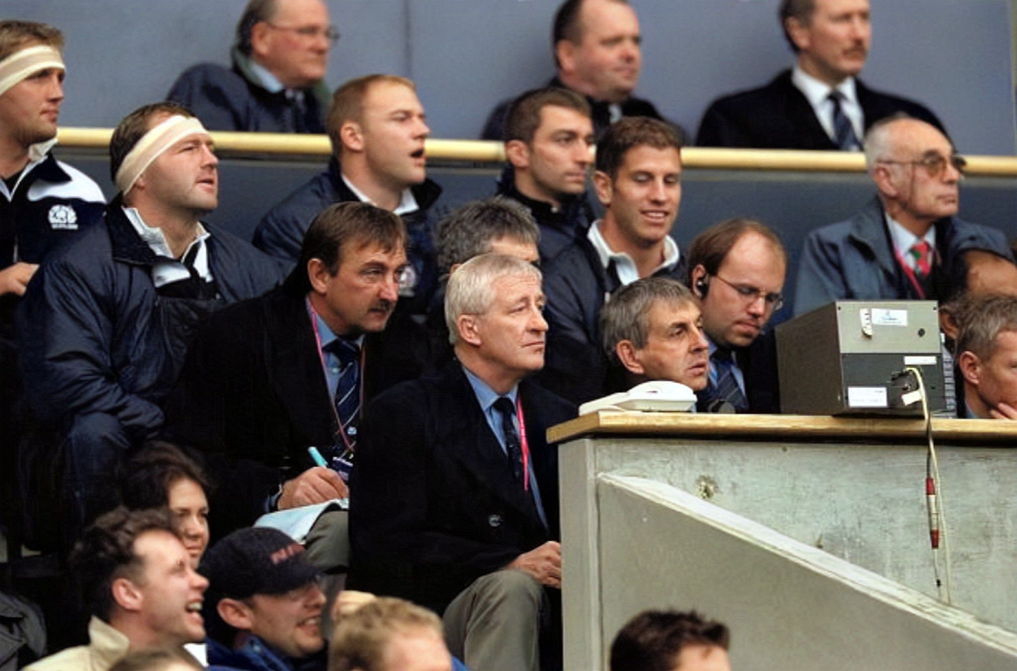 The bench, who can you spot? - Rugby Memories Scotland