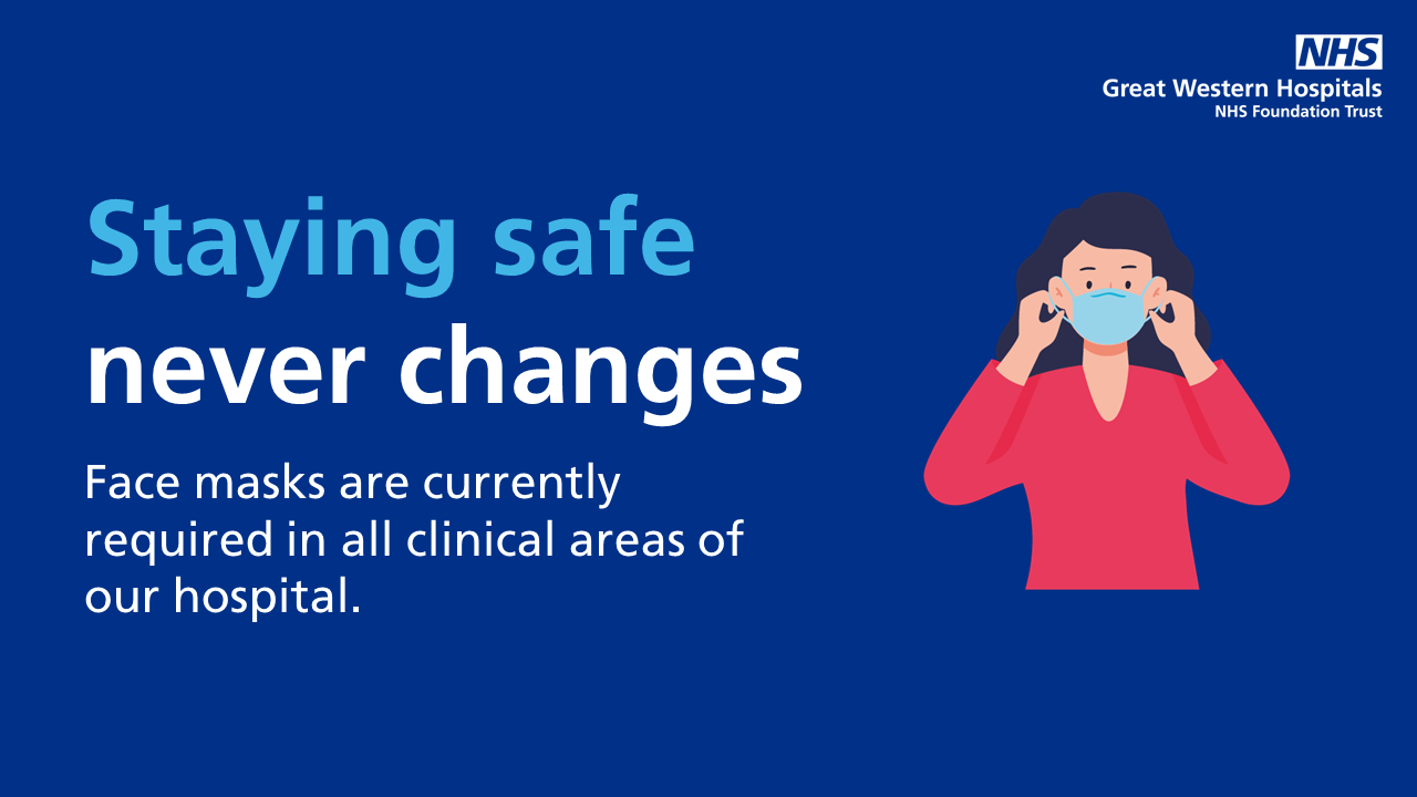Great - We're still asking patients and visitors to wear a face mask ...