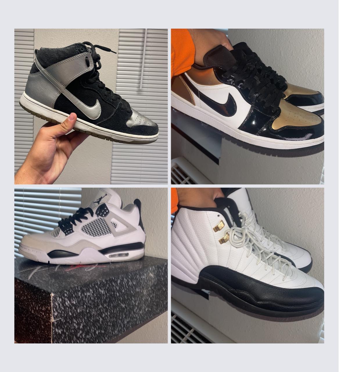 A pair of Js and a pair of Dunks i only wore them twice still in