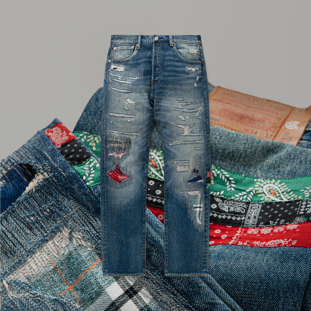 BEAMS JAPAN x Levis 501 Loose Crash & Repair Denim Will be