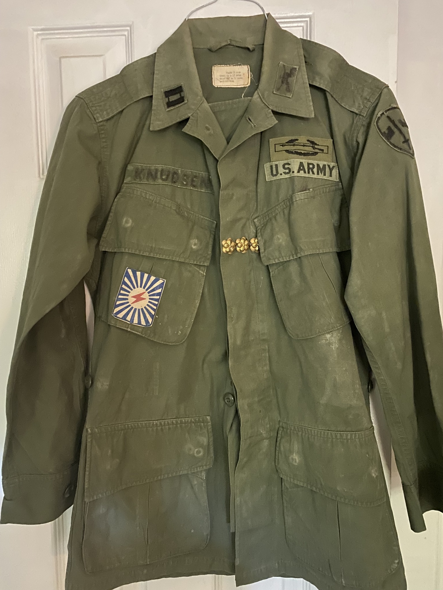 We were supposed to turn in all of our jungle fatigues before 