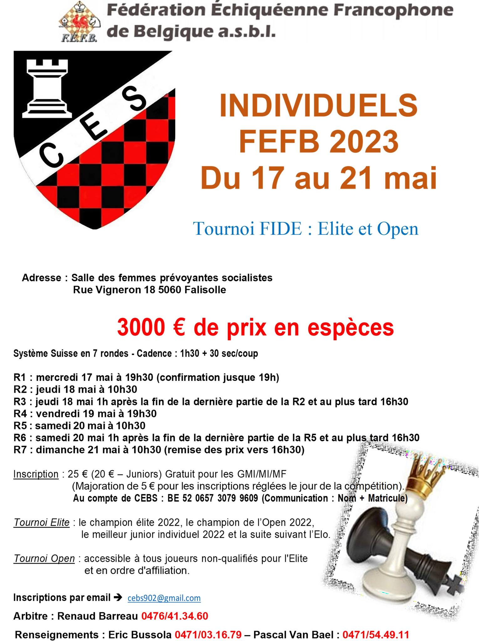 INDIVIDUEL... - Les échecs en Belgique Francophone - FEFB asbl | Facebook