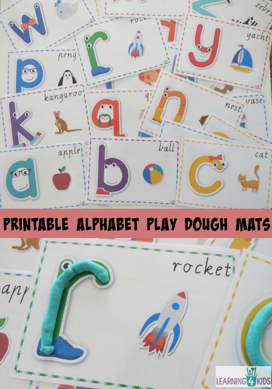 Learning 4 kids - Printable A - Z Play Dough Mats – Super...
