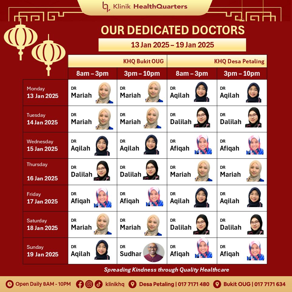 Meet Our Doctor’s Roster of the... - Klinik HealthQuarters | Facebook